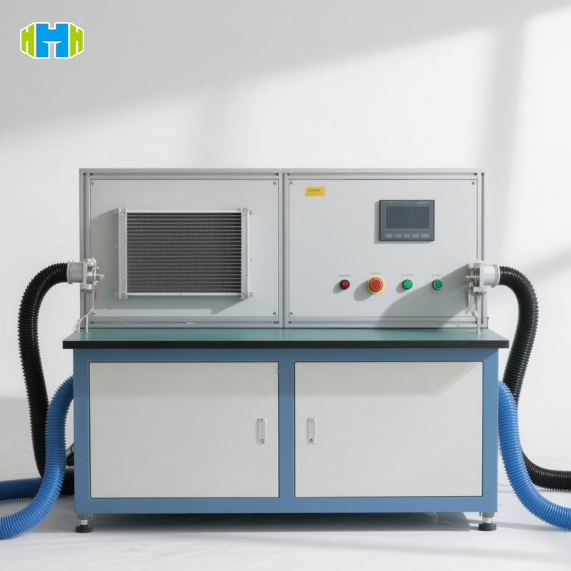 17 / 5,000 Front view of the air conditioner evaporator dust content test device